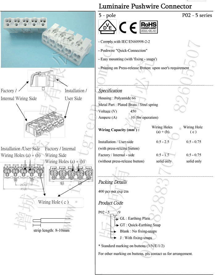 P02 Push Wire Terminal Block-5