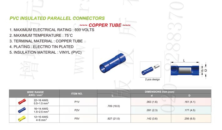 Pvc Insulated Parallel Connectors