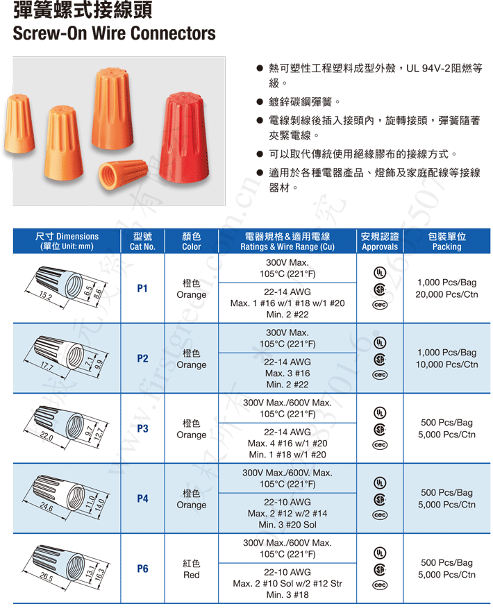 弹簧螺式接线头