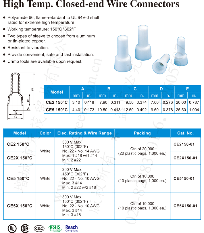 Closed-End High Temp (150℃)